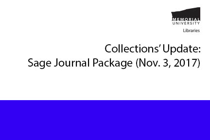 Collections' Update: Sage Journal Package
